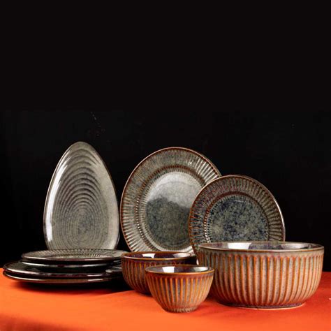 Sage Ceramic Dinner Set of 54 Pcs Amalfiee Ceramics