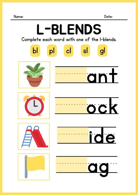 Word Blend Worksheets Ending Blends Worksheets and Activities by Miss ...