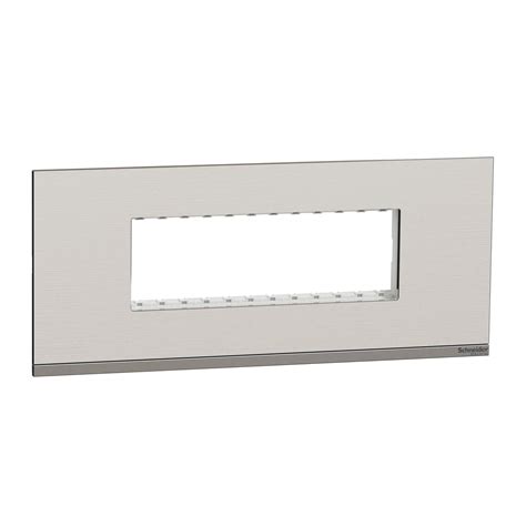 Schneider Electric Unica Pure-6M Metal Surround & Gridplate, ML (Pack ...