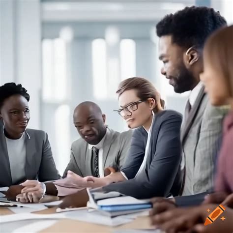 Group Of Employees Working In An Organization