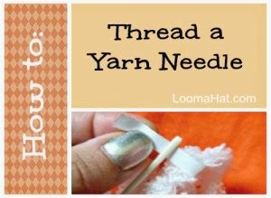 Image result for How to Thread a Needle Point Needle Using Yarn