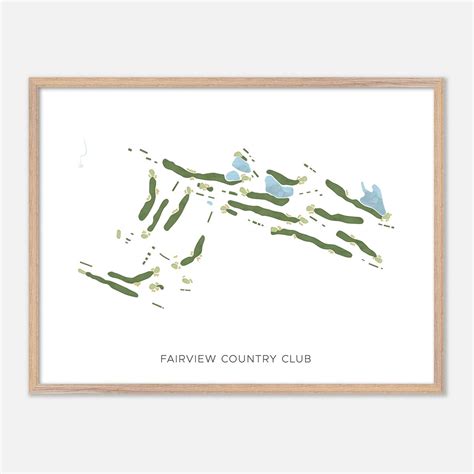 Fairview Country Club in Greenwich, Connecticut - Modern Watercolor Map ...