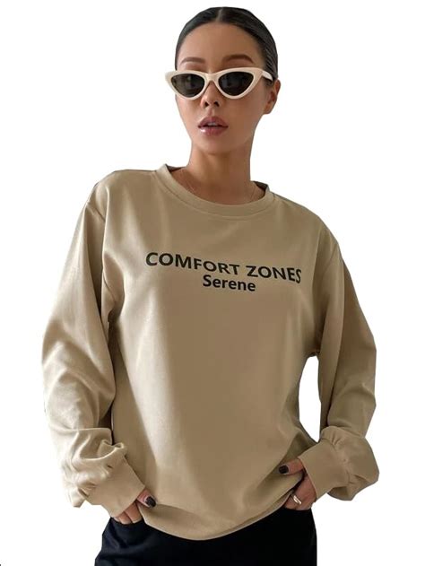 Buy SXV 'Comfort Zones’ Printed Cool Aesthetic Drop Shoulder Oversized ...