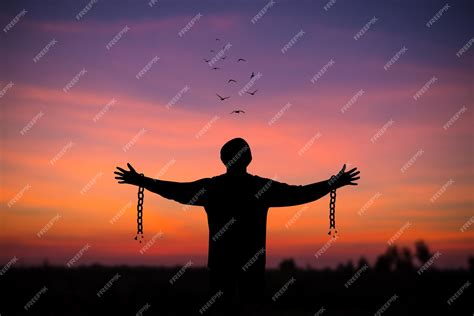 Premium Photo | Silhouette of young man standing alone with beautiful ...