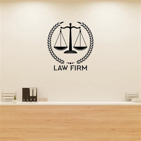 WallStickers4ever Vinyl Wall Decal Scales of Justice Law Firm Court ...