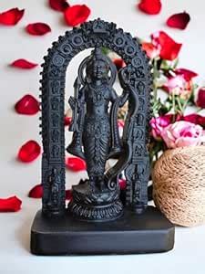 Buy WARMINGO DE Ram Ji Murti Ayodhya Mandir | Ram Lala Black Stone Idol ...