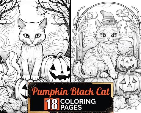 Halloween Black Cat Coloring Pages For Kids [2025]