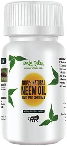 Leafy Tales Neem Oil Pure Cold Pressed, Water Soluble for Plants | All ...