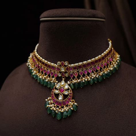 Kundan Choker Necklace & Polki Choker Necklace