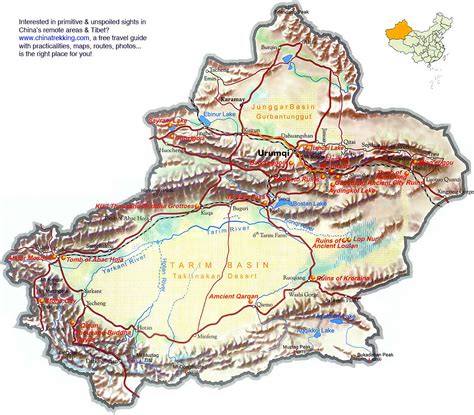 Xinjiang Map Xinjiang Tourist Map Xinjiang Province Map Map Of