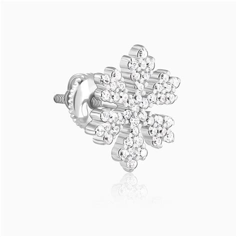 Silver Snowflake Earrings – GIVA Jewellery