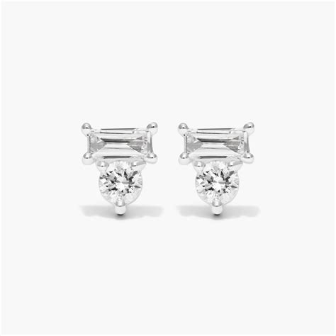 14K White Gold Dazzle Stack Lab-Grown Diamond Stud Earrings-81758w14l