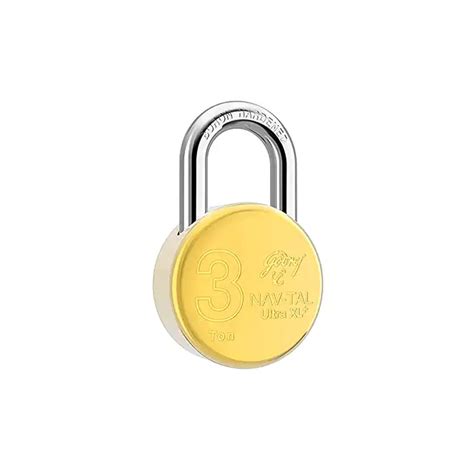 Buy Godrej NAV-TAL Ultra XL+ Brass Padlock 4 Keys Online: Lock Products ...