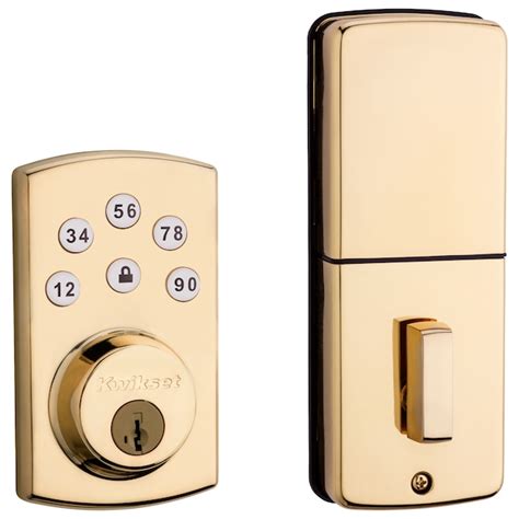 Kwikset Powerbolt2 Lifetime Polished Brass Electronic Deadbolt ...