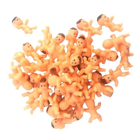 WEILAN 40 Pcs 1Mini Plastic Babies Party Baby Shower ice cube game ...