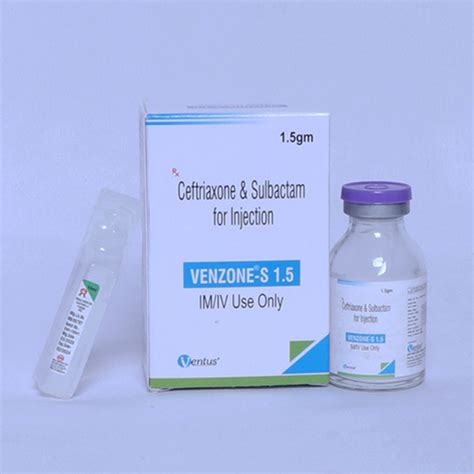 VENZONE-S 1.5 Injection Ventus Pharmaceuticals Pvt. Ltd.