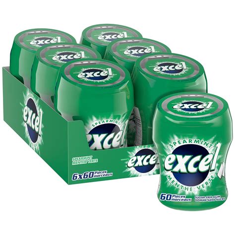 Buy Excel Sugar-Free Gum, Spearmint, 6x60ct, 360 Pieces {Imported from ...