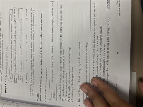 Based upon the dictionary entry, which of the following sentences does ...