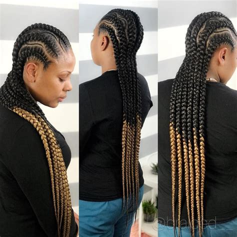 Cornrow Extension Braid Styles 的图像结果