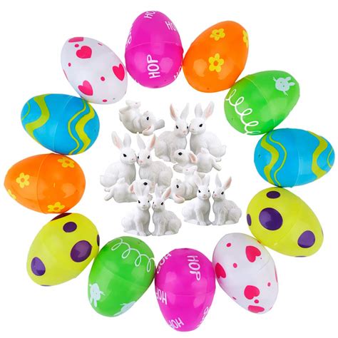 Buy FunPa 12PCS Easter Egg Fillable Easter Surprise Egg Easter Basket ...