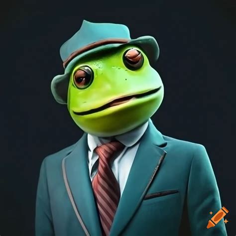 Illustration of a frog wearing a suit