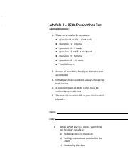 Image result for PSW Foundation Module 2 Test Answers