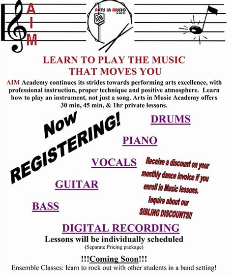 Image result for Lesson Flyer Viola