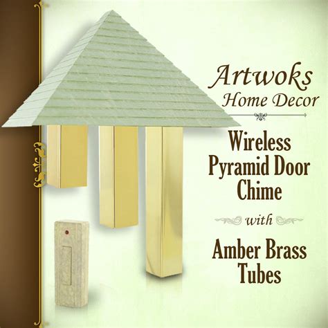 Angelo Brothers 195444 Artworks Home Decor Wireless Pyramid Door Chime ...