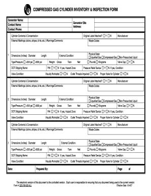 Gas Cylinder Form - Fill and Sign Printable Template Online