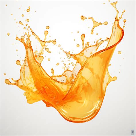 Premium Photo | Orange juice splash on a white background