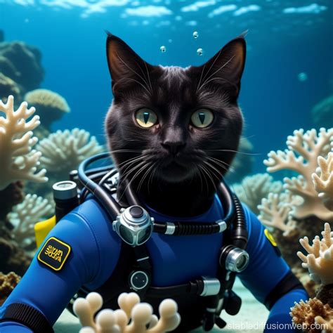 Scuba Diving Cat | Stable Diffusion Online