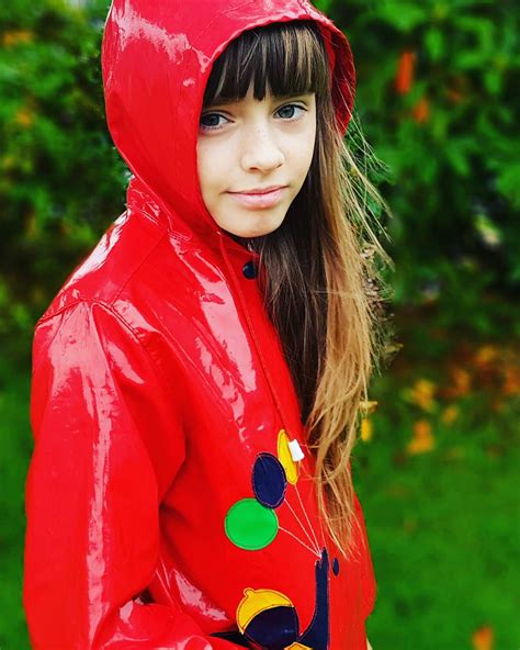 Vtg 80 Red Rain Jacket - ISPO - Girls or Boys - Hooded Snap up Coat ...