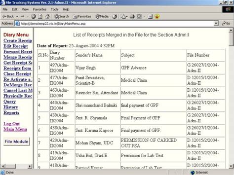User Manual for File Tracking System