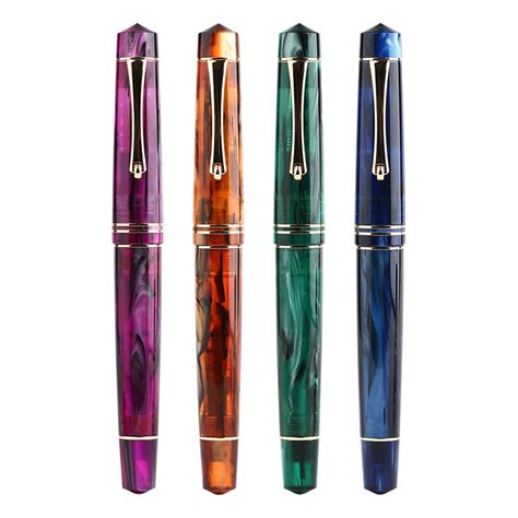 Buy Majohn M800 Acrylic Fountain Pen, Moonman Fine Nib Luxury Pen Gold ...