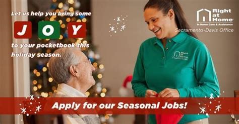 Seasonal Holiday Hiring, Right at Home, Sacramento, 1 December 2020 ...