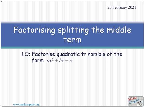 Image result for Middle Term Splitting Example