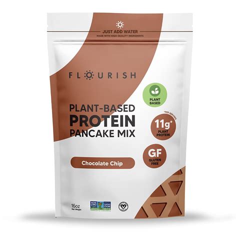 Buy Flourish - -Based Protein Pancake & Waffle Mix, Gluten-Free, Vegan ...