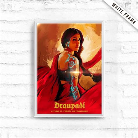 Nayanthara as Draupadi - Kollywood Mahabharata Poster White Frame ...