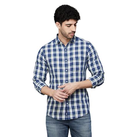 Fame Forever by Lifestyle Men Green Cotton Slim Fit Checked Shirt_M ...