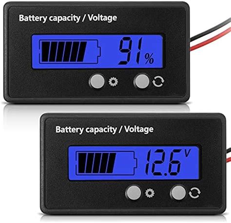DC 12V 24V 36V 48V 60V 72V 84V Battery Meter with Alarm, Front Setting ...