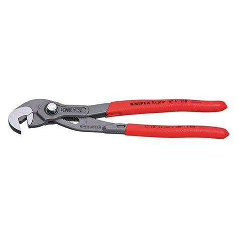 KNIPEX 10 in Straight Jaw Tongue and Groove Plier, Dipped Handle - 87 ...