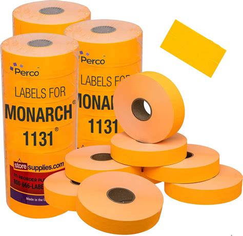 Fluorescent Orange Pricing Labels for Monarch 1131 Price Gun – 24 Rolls ...