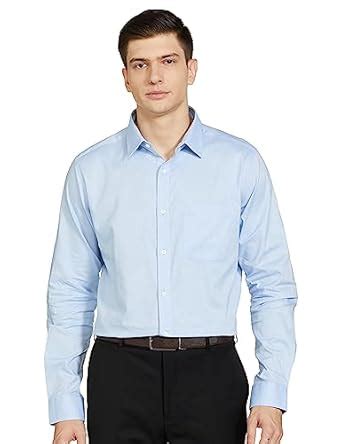 Raymond Men's Slim Fit Formal Shirt (RMSZ07914-B6_Dark Blue 40 ...