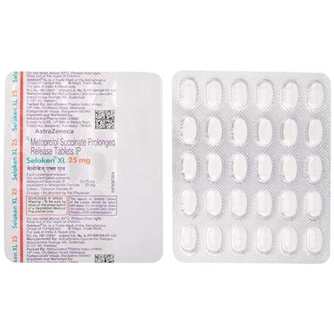 Seloken XL 25 mg - Strip of 30 Tablets : Amazon.in: Health & Personal Care