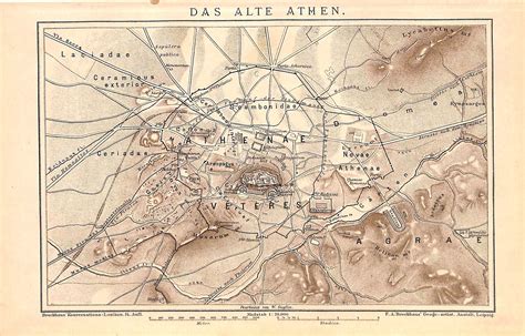 Map Of Ancient Athens, Greece