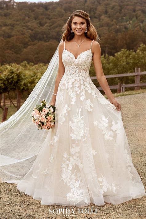 Sophia Tolli Y22051 Nikita Dress - MadameBridal.com | Spaghetti strap wedding dress, Wedding ...