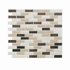 Pre Grouted Tile Backsplash by Smart Tiles 9 10 In X 10 20 In Mosaic Peel And Stick Pre Grouted Tile Backsplash