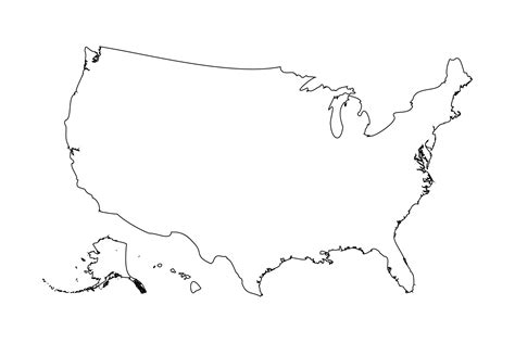 USA Outline Map 的图像结果