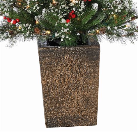 Sterling Tree Company 4-ft Pine Pre-lit Artificial Christmas Tree with ...