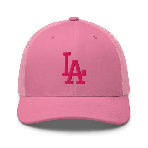 Unveiling the Ultimate Pink LA Los Angeles Logo Embroidered Trucker Hat ...